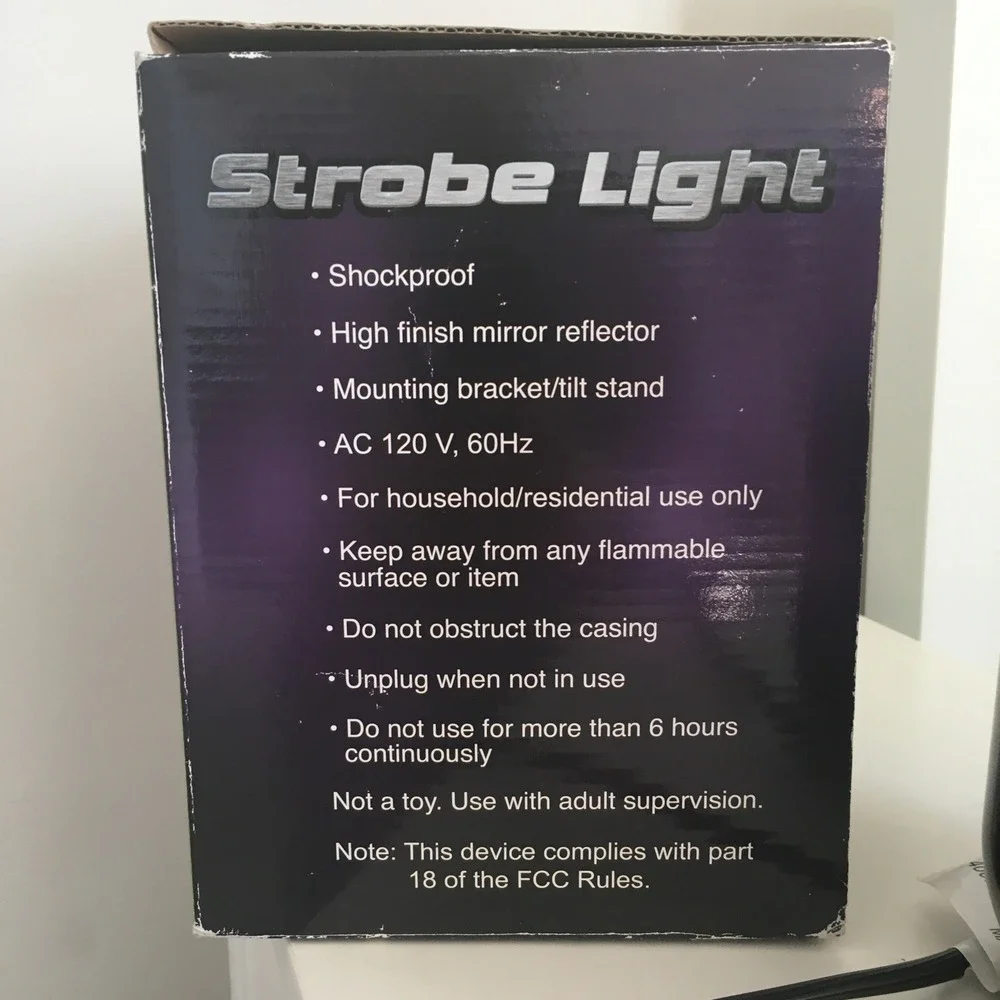 Vintage 1990s Flashing Dance Adjustable Strobe Light Tested‎ Works Missing Stand